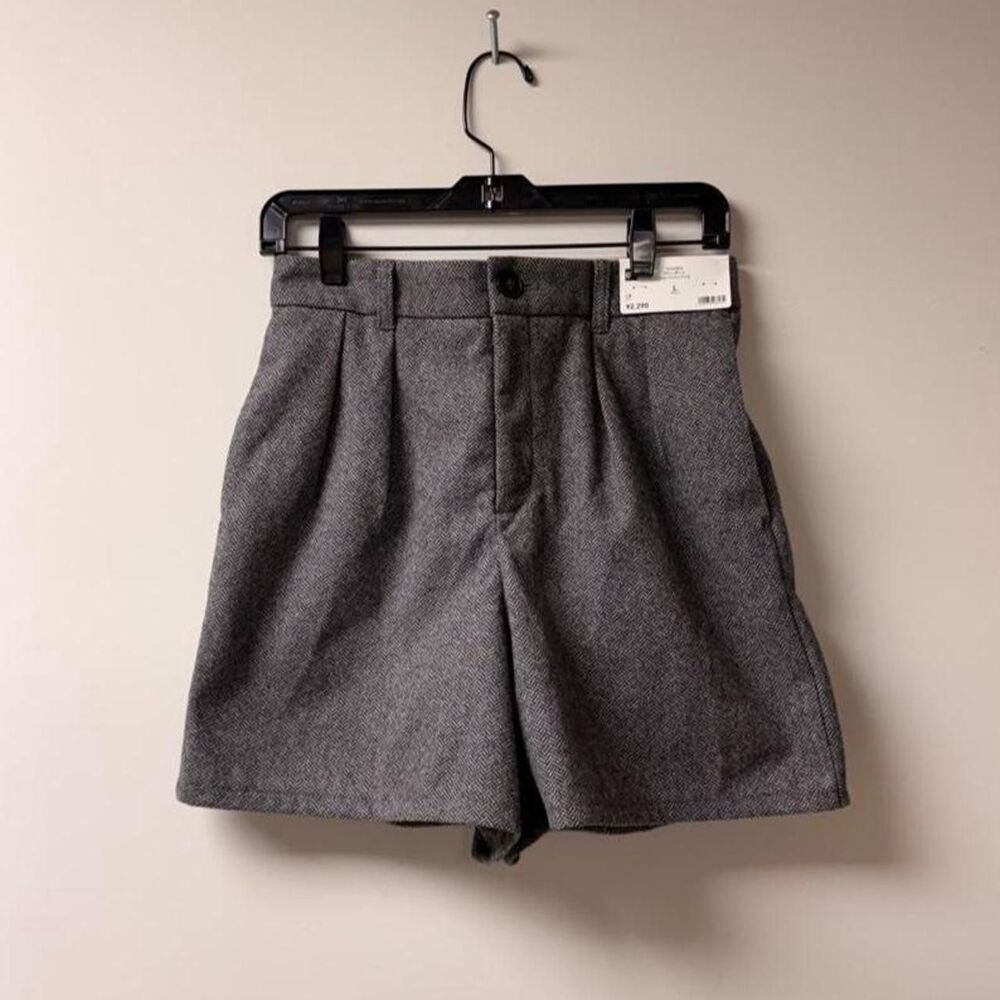 Grey Long Tailored Office Shorts Size Large Gu NWT